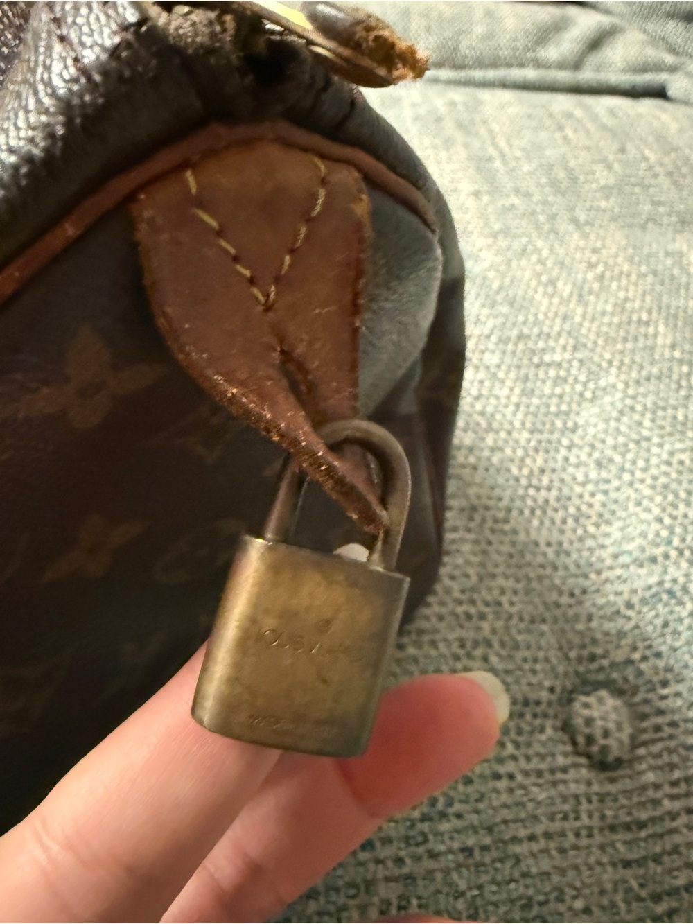 Louis Vuitton Monogram Canvas Satchel in Brown with Tan Handles - Picture 3 of 8